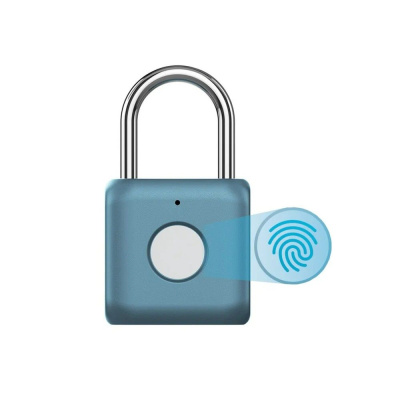Замок со сканером отпечатков пальцев Xiaomi Uodi Smart Fingerprint Lock Padlock YD-K1 Blue